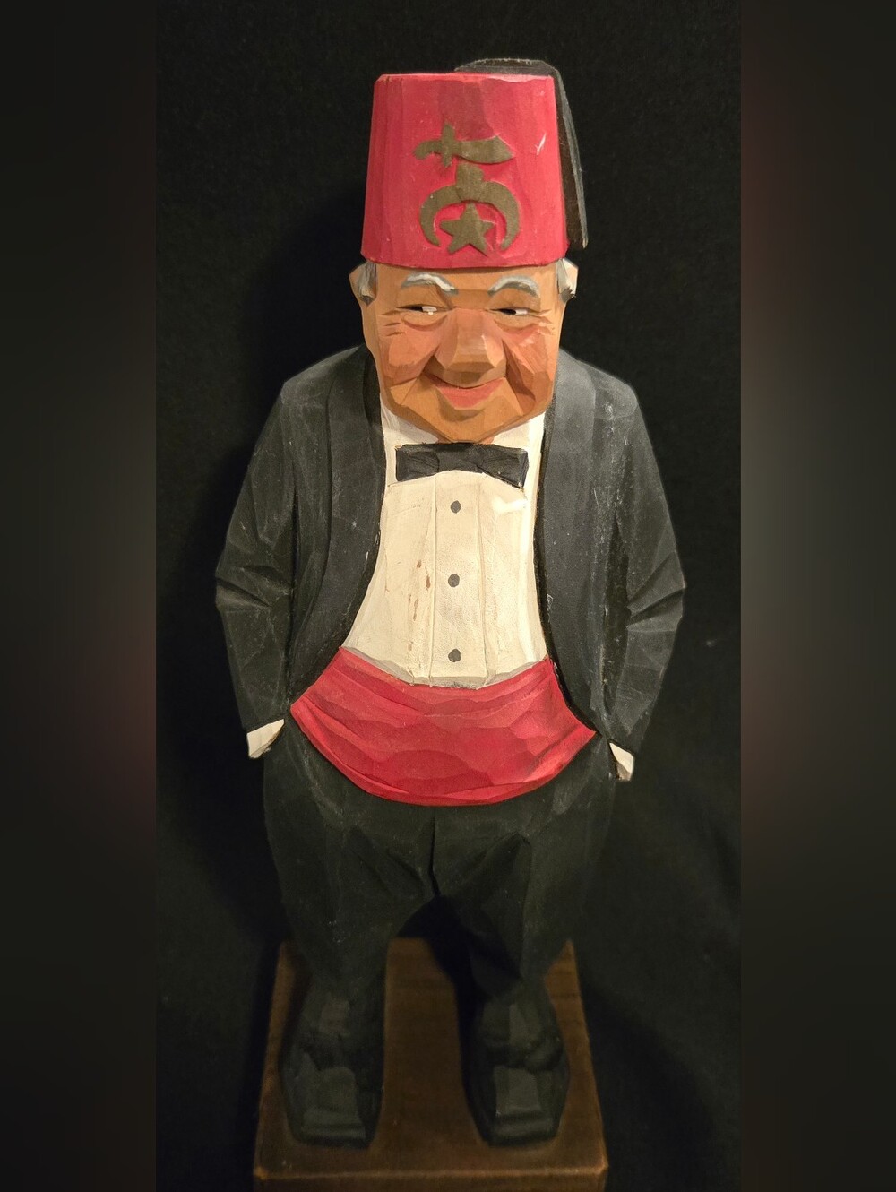 One Of A Kind Hand Carved Shriner Figure By Carl Olof Trygg Sweden 1963